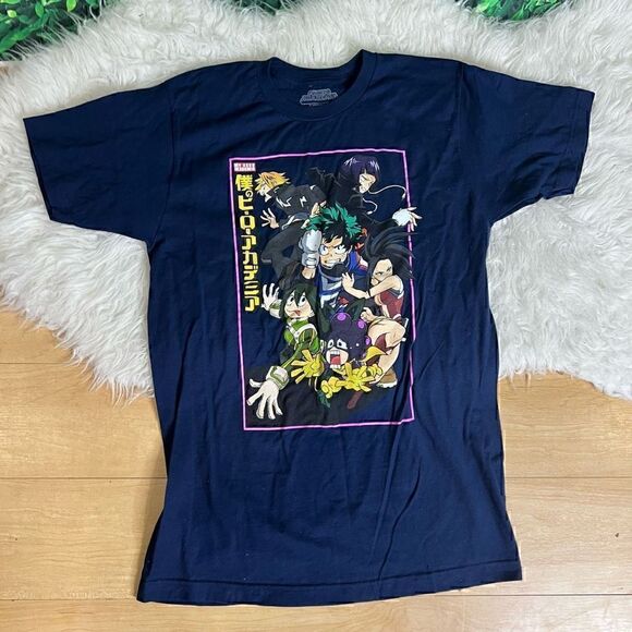 My Hero Academia Mens Navy Blue Anime Tee Short Sleeve T-Shirt M - Picture 3 of 8